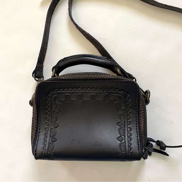 Cut N’ Paste Black Leather Mini Crossbody Bag - Picture 6 of 6